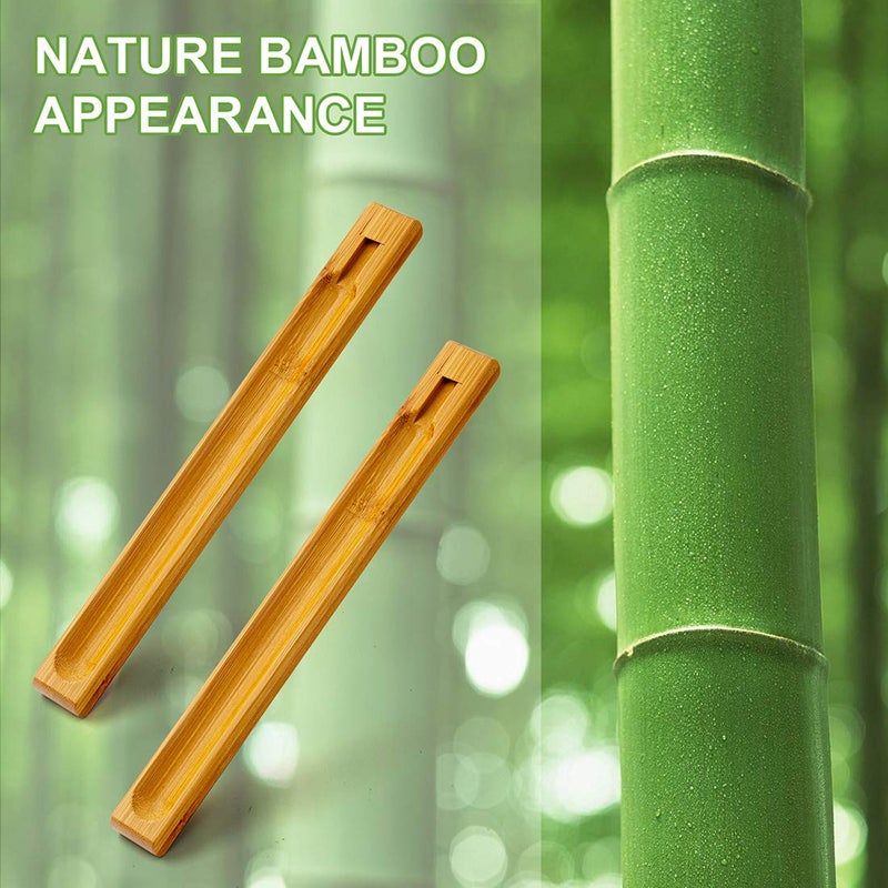 Cacukap 2 Pieces Bamboo Wood Incense Holder for Sticks with Adjustable Angle, Incense Burner with Ash Catcher, 9.8 Inches - Image 4